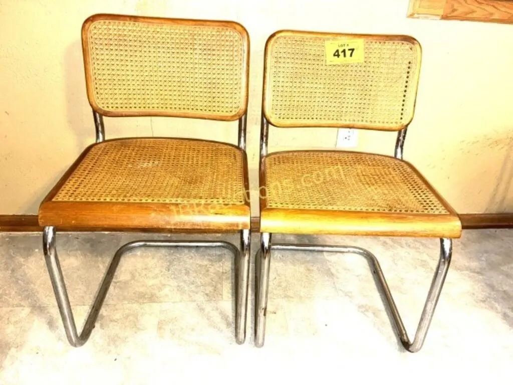 2 CANE SEAT DINING CHAIRS