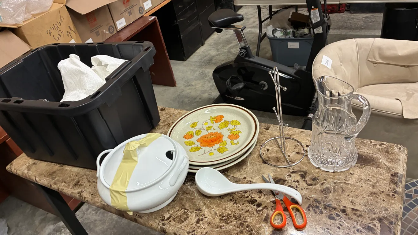 Glass Plate and Vase