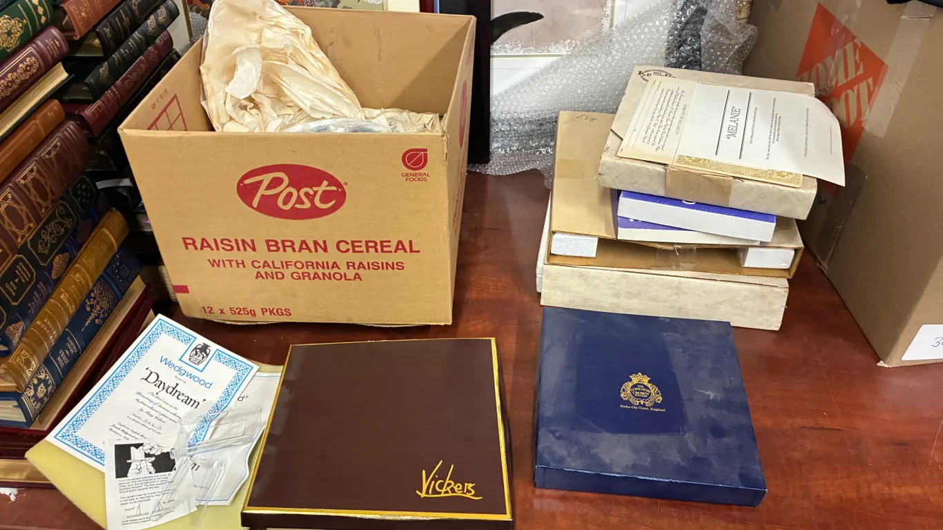 Box of Decorative Plates