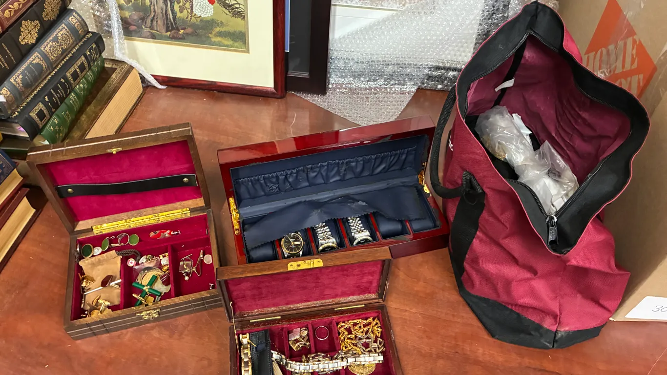 Jewelry Box and Assorted Jewely