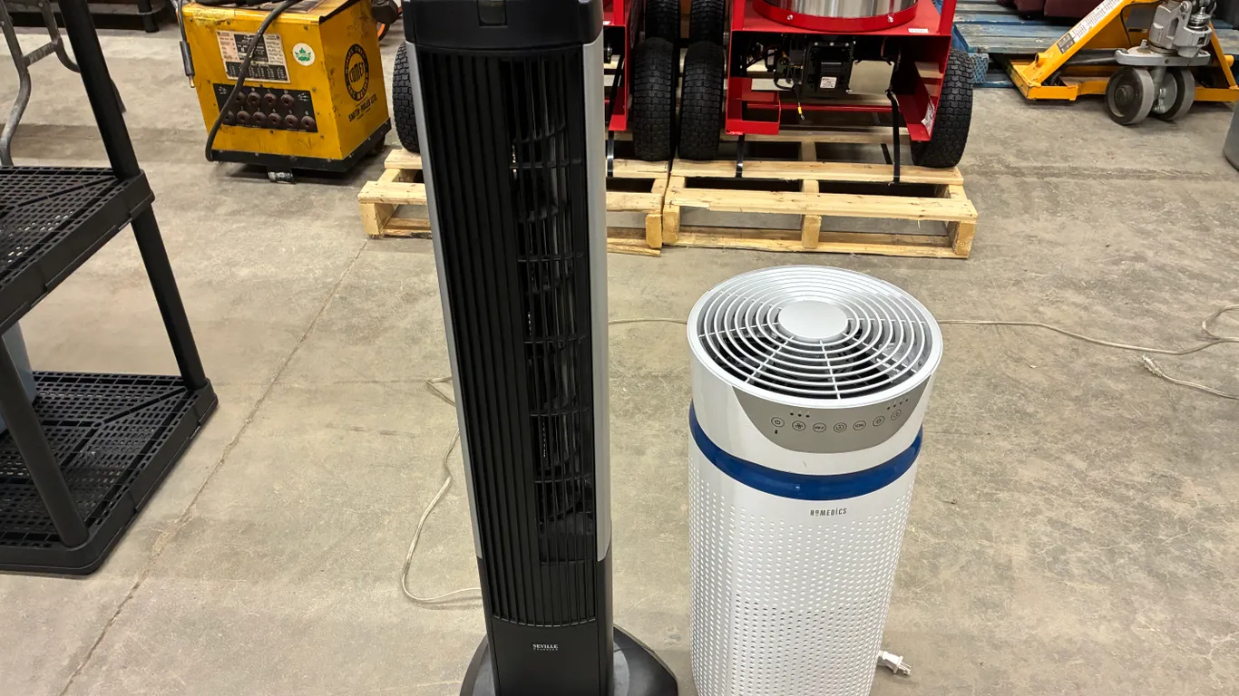 (2) Vertical Electrical Fans (Homedic/Saville)