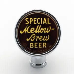 BALL TAP KNOB HANDLE SPECIAL MELLOW BREW BEER ELECTRIC CITY BREW CO KAUKANA WISCONSIN (GEN. PRODUCTS
