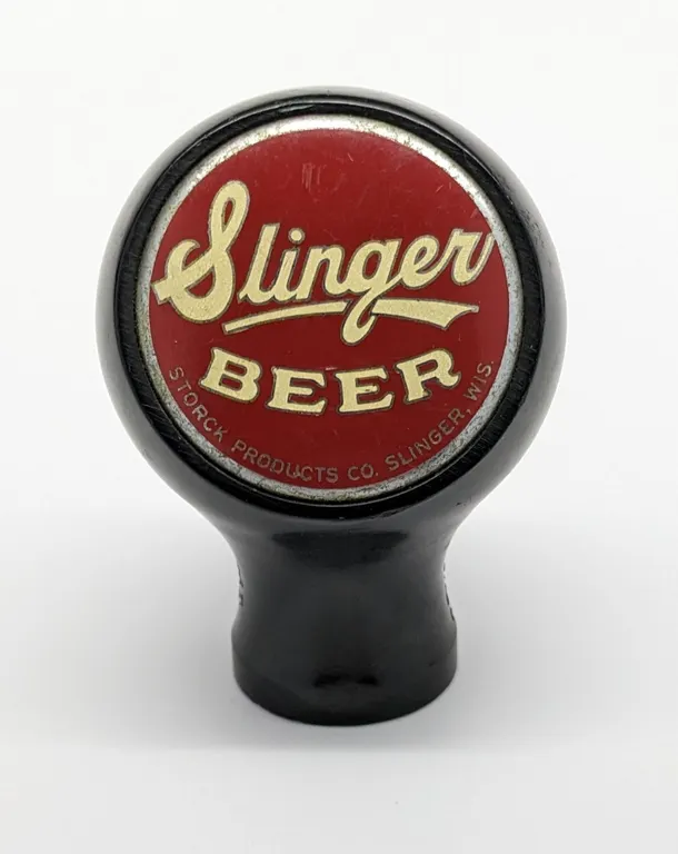 BALL TAP KNOB HANDLE SLINGER BEER STORCK PRODUCTS SLINGER WISCONSIN (TRUE NAME)
