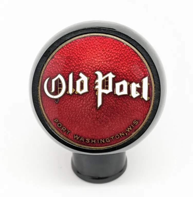 BALL TAP KNOB HANDLE OLD PORT BEER PORT WASHINGTON WISCONSIN