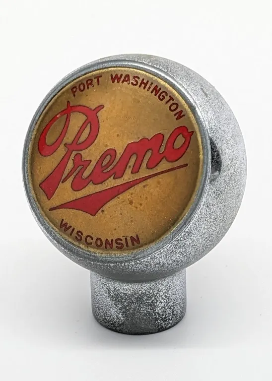BALL TAP KNOB HANDLE PREMO BEER PORT WASHINGTON WISCONSIN (ROBBINS)