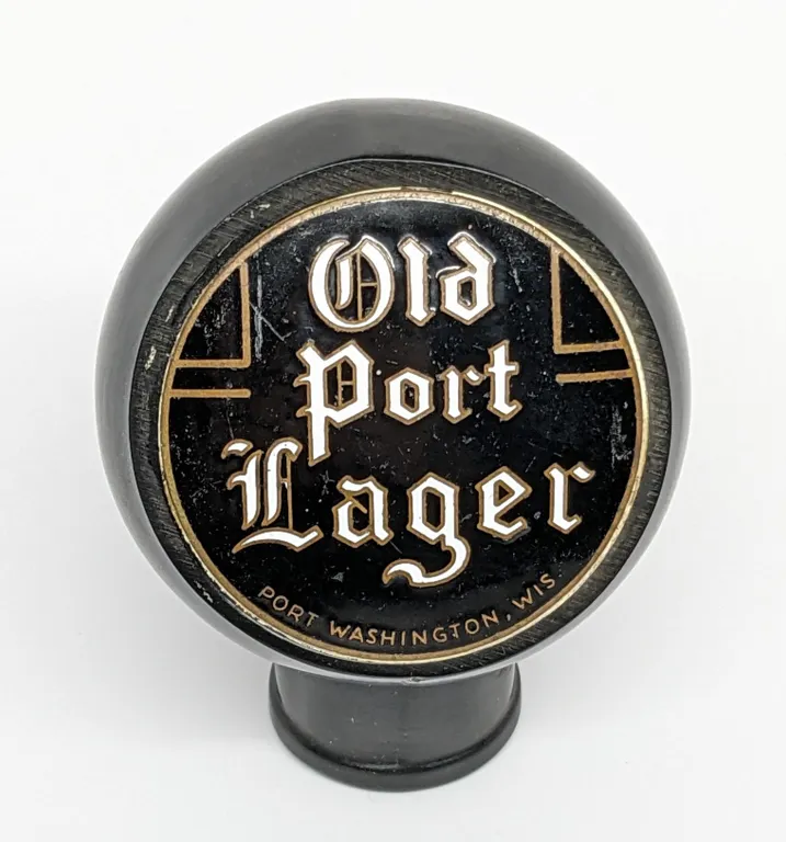 BALL TAP KNOB OLD PORT LAGER BEER PORT WASHINGTON WISCONSIN