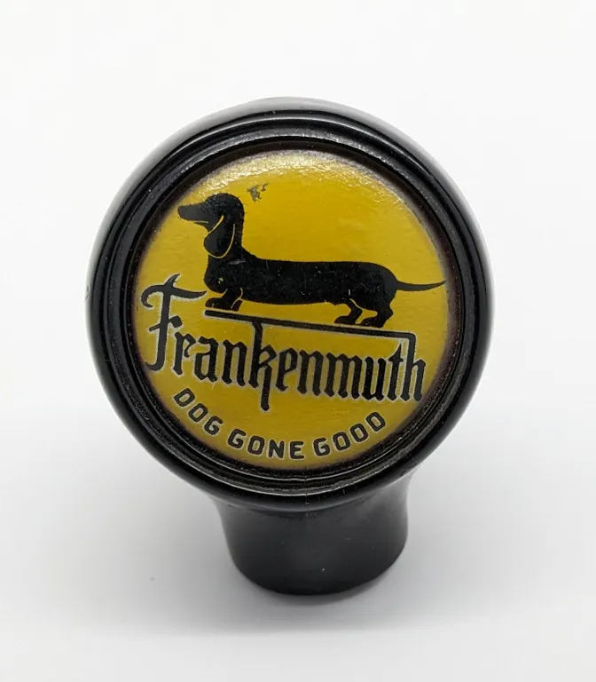BALL TAP KNOB HANDLE FRANKENMUTH DOG GONE GOOD BEER WIENER DOG DACHUND MICHIGAN (BASTIAN BROS)