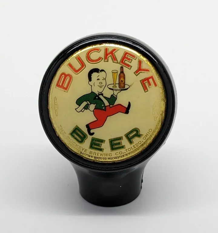 BALL TAP KNOB HANDLE BUCKEYE BEER TOLEDO OHIO (BASTIAN BROS)