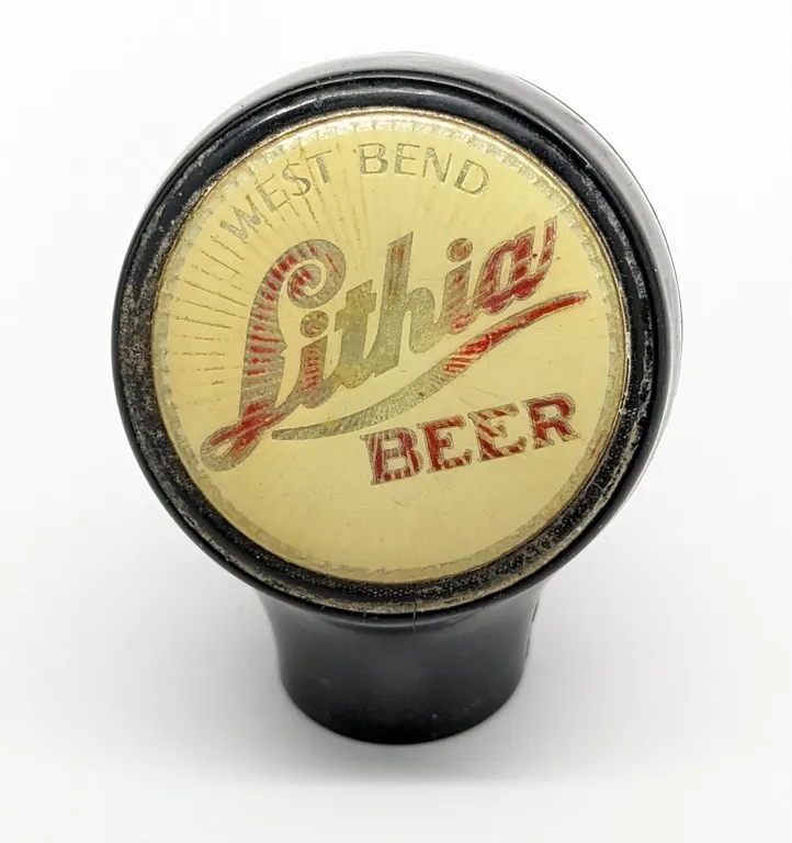 BALL TAP KNOB WEST BEND LITHIA BEER WISCONSIN (BASTIAN BROS)