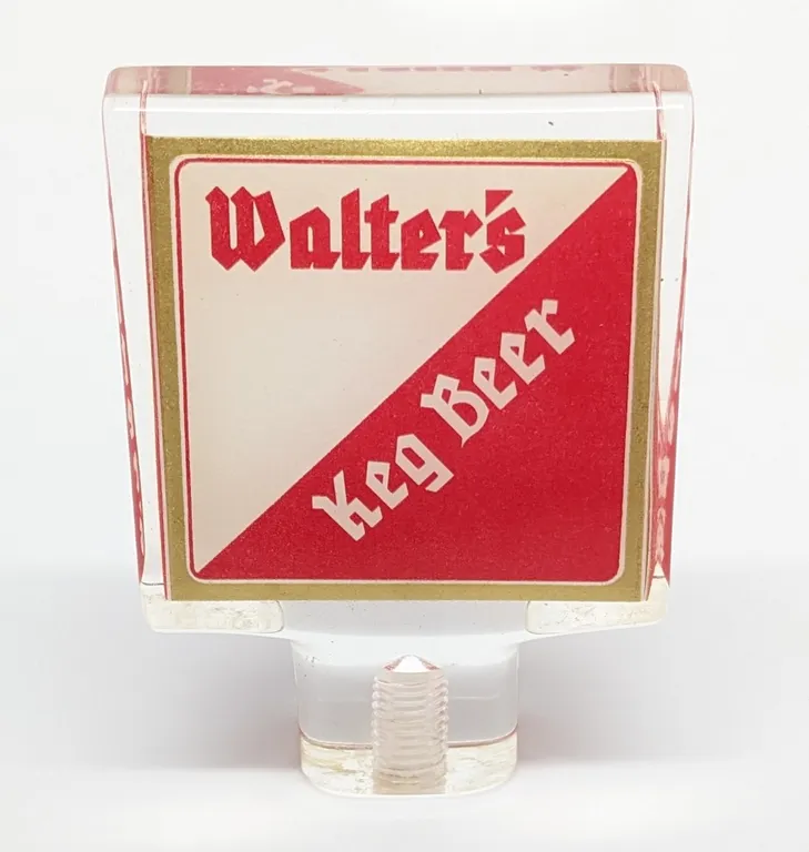 LUCITE TAP KNOB HANDLE WALTERS KEG BEER EAU CLAIRE WISCONSIN