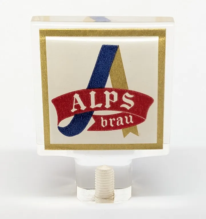 LUCITE TALP KNOB HANDLE ALPS BRAU BEER FORT WAYNE INDIANA
