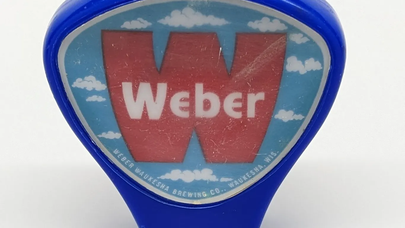 TAP KNOB HANDLE WEBER BEER WAUKESHA WISCONSIN