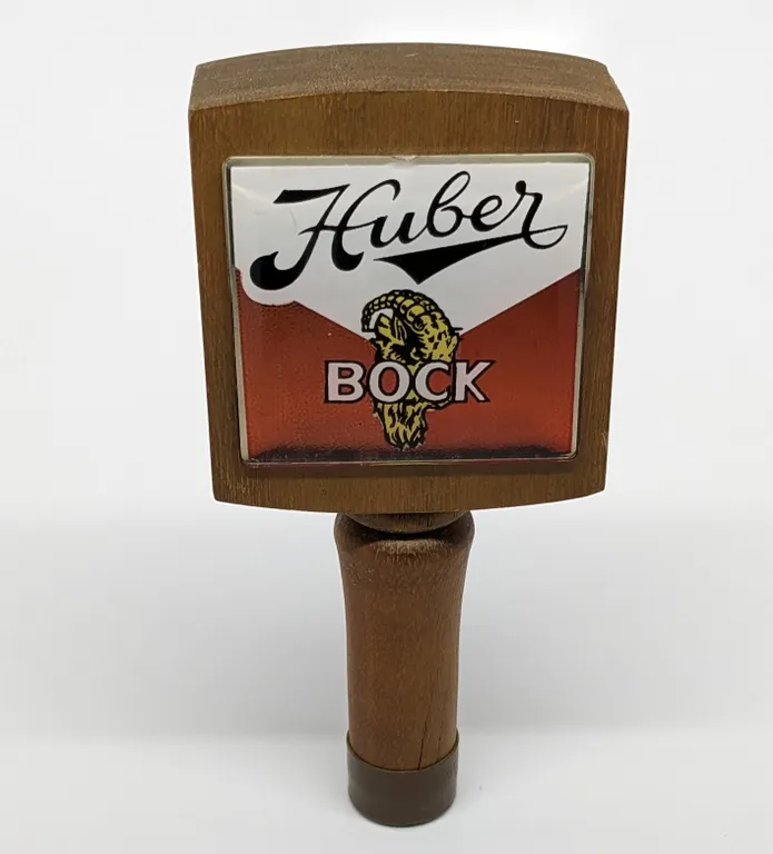 TAP KNOB HANDLE HUBER BOCK BEER MONROE WISCONSIN