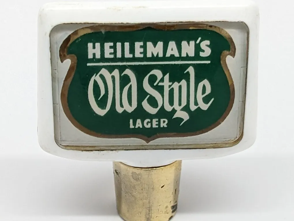 TAP KNOB HANDLE HEILEMANS OLD STYLE LAGER BEER LA CROSSE WISCONSIN