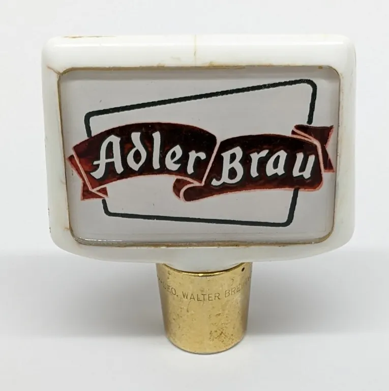 TAP KNOB HANDLE ADLER BRAU BEER APPLETON WISCONSIN