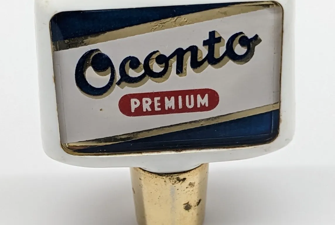 TAP KNOB HANDLE OCONTO PREMIUM BEER OCONTO WISCONSIN