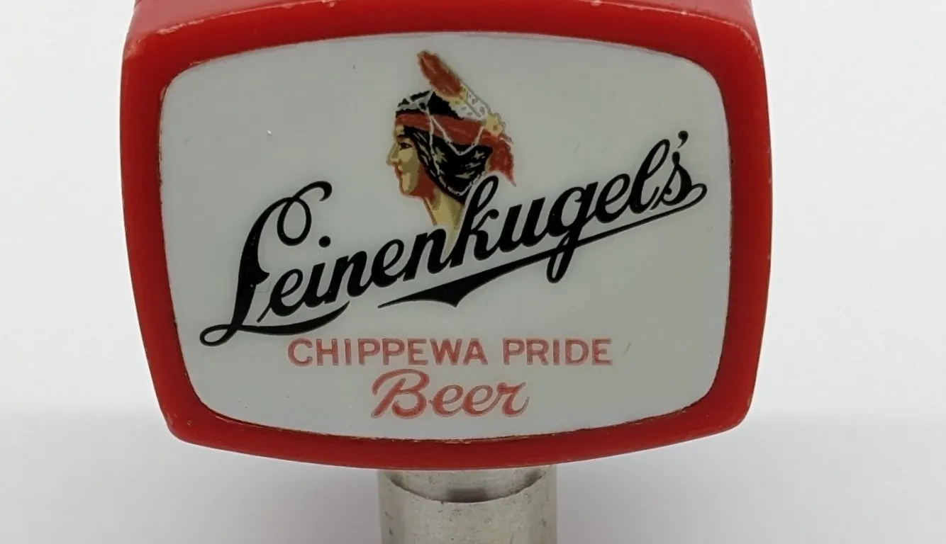 TAP KNOB HANDLE LEINENKUGEL'S CHIPPEWA PRIDE BEER CHIPPEWA FALLS WISCONSIN