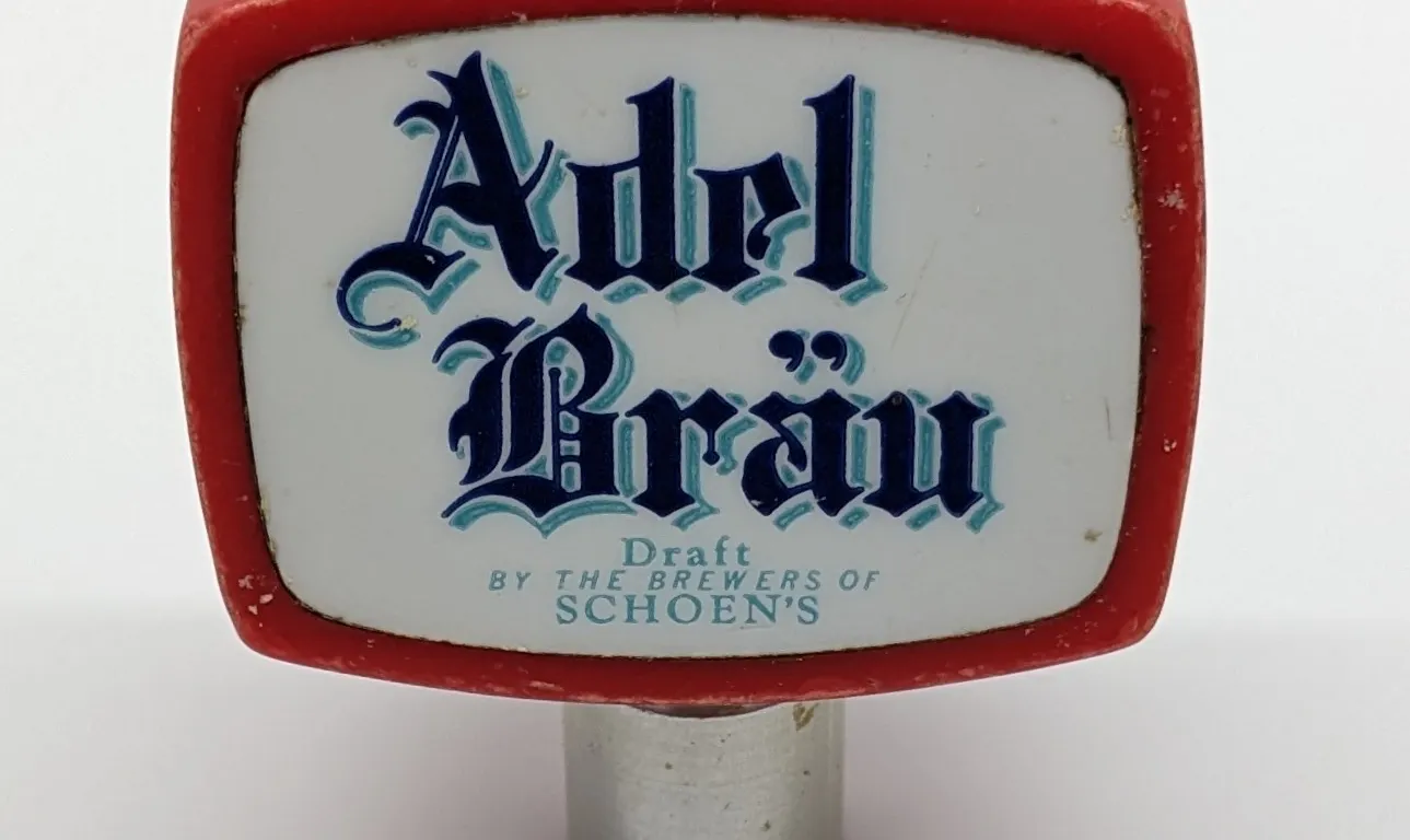 TAP KNOB HANDLE ADEL BRAU DRAFT BEER SCHOEN'S WAUSAU WISCONSIN