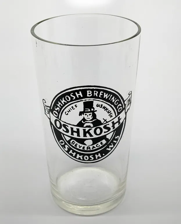 OSHKOSH BREWING CO CHIEF OSHKOSH BEVERAGE WISCONSIN DRINKING GLASS