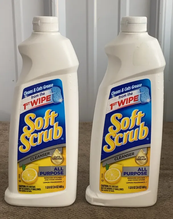 *NEW* 2 Soft Scrub All Purpose Liquid Cleanser, Lemon, 24 OZ Each
