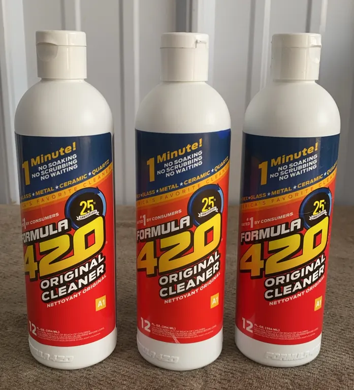 *NEW* 4 Formula 420 Original Cleaners for Glass/Pyrex/Metal/Ceramic/Quartz, 12 OZ Each
