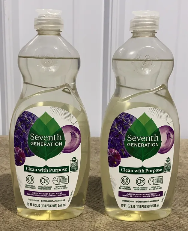 *NEW* 2 Seventh Generation Liquid Dish Soap, Lavender & Mint Scent, 19 OZ Each