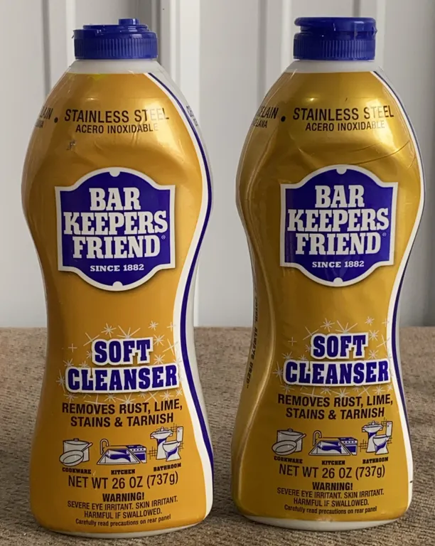 *NEW* 2 Bar Keeper's Friend Liquid Soft Cleaner Bottles, 26 OZ Each