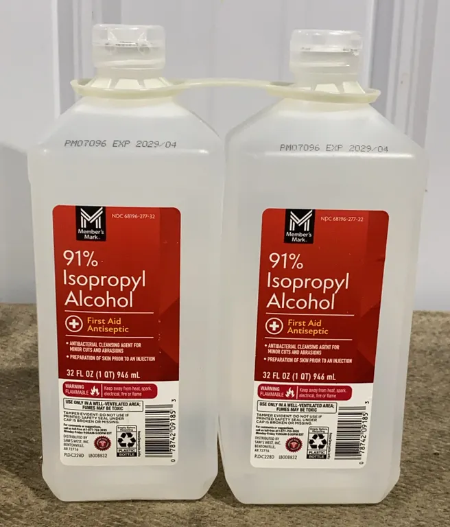 *NEW* 2 Equate 91% Isopropyl Alcohol, 32 OZ Each - Best By 4/2029