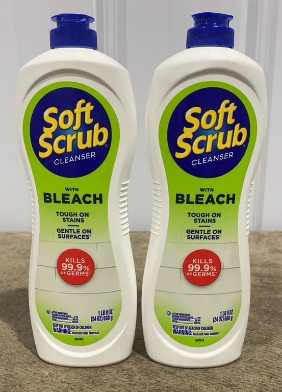 *NEW* 2 Soft Scrub Liquid Cleanser w/ Bleach, 24 OZ Each