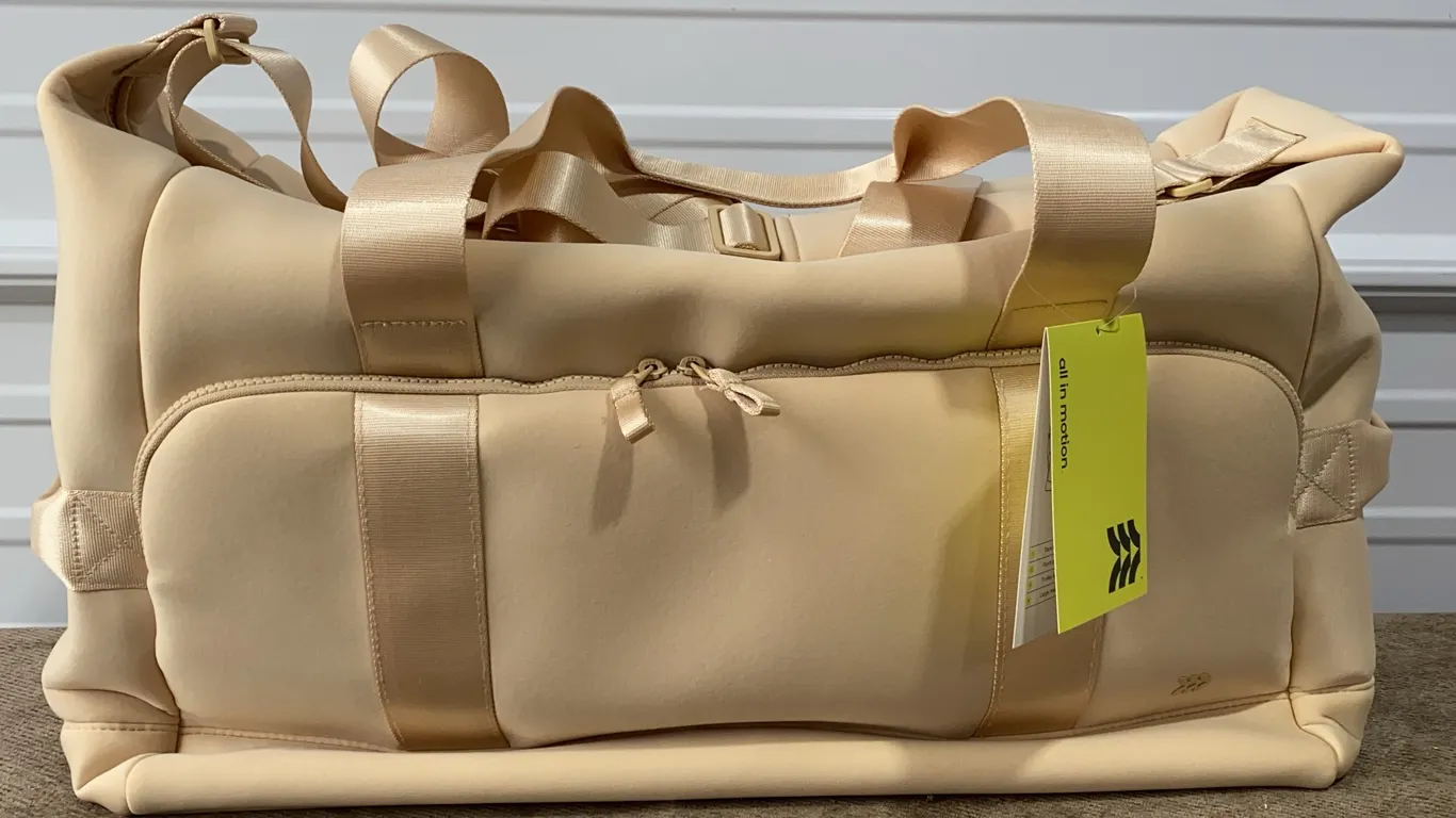 *NEW* All In Motion Faux Neoprene Weekender Bag - Cream