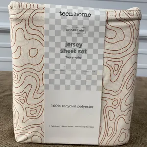 *NEW* Mingled Threads Seek Twin Topography Jersey Sheet Set
