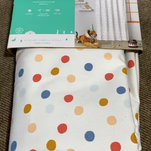 *NEW* Pillowfort 42"W x 84"L Dot Kids' Curtain Blackout Window Curtain Panel - White