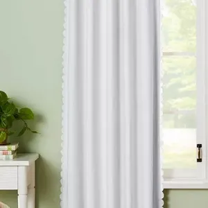 *APPEARS NEW* Pillowfort 42"W x 84"L Scallop Kids' Blackout Window Curtain Panel - Cream