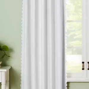 *APPEARS NEW* Pillowfort 42"W x 84"L Scallop Kids' Blackout Window Curtain Panel - Cream