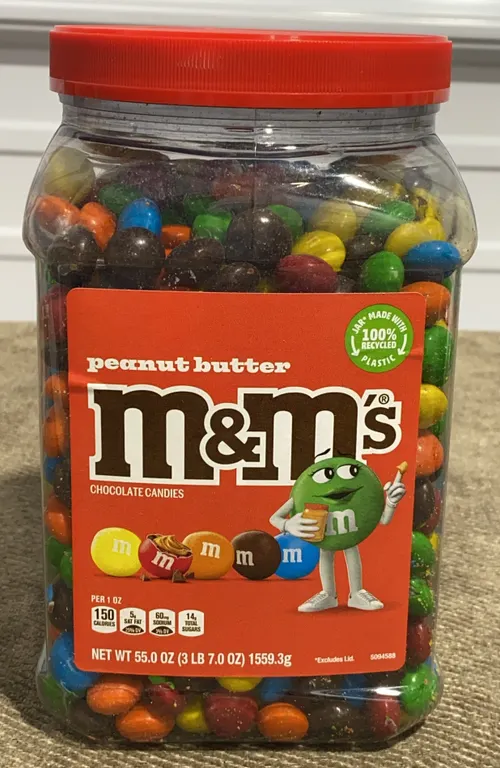 *NEW* M&M's Peanut Butter Chocolate Candy, 55 OZ - Best By: 12/2026