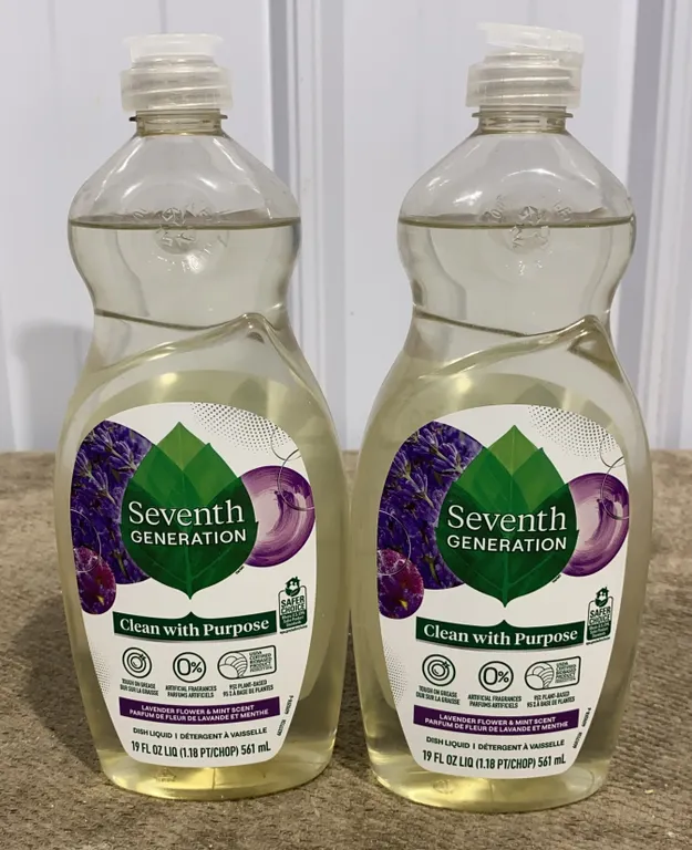*NEW* 2 Seventh Generation Liquid Dish Soap, Lavender & Mint Scent, 19 OZ Each