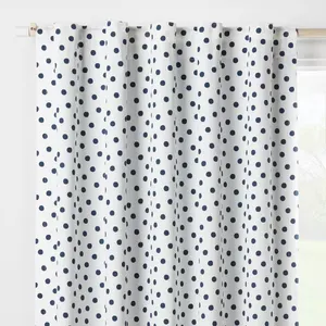 **NEW** Pillowfort 42"W x 84"L Dot Kids' Curtain Blackout Window Curtain Panel - Navy