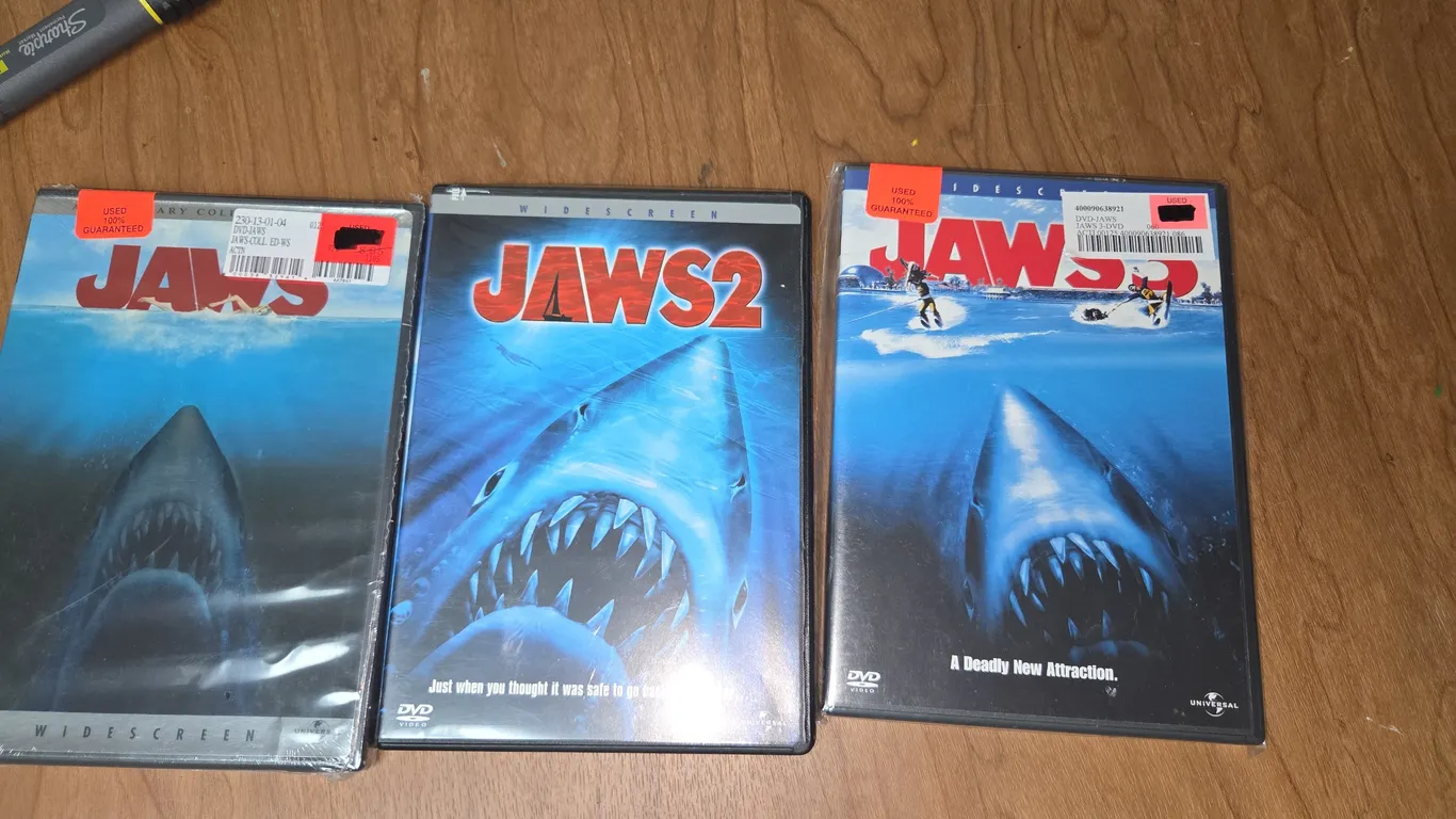 Jaws 1, 2, 3 BRAND NEW
