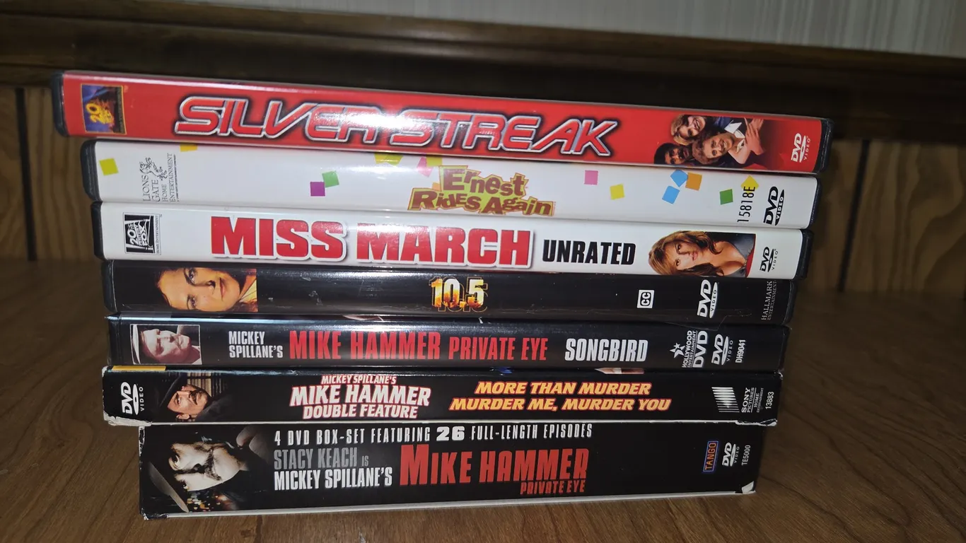 Lot of movies including Mike Hammer
