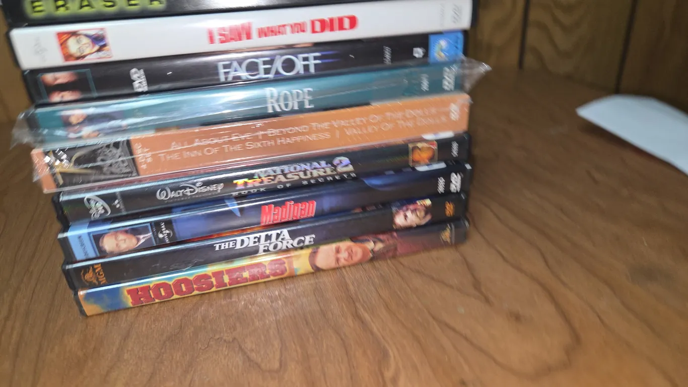Lot of movies including, I saw what you did, eraser, face off.National treasure to delta force and h