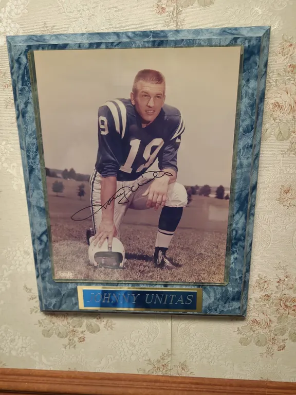 Johnny Unitas autographed picture