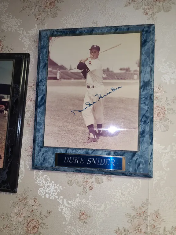 Dodgers duke snider autographed photo