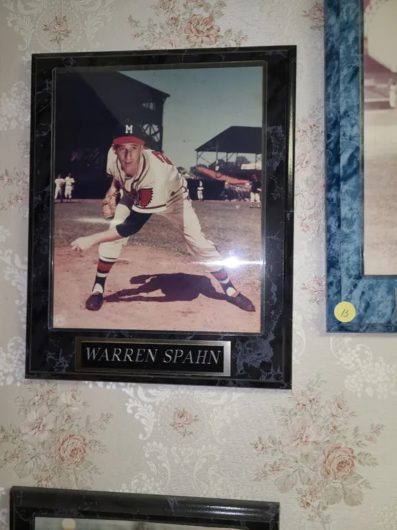 Warren Spahn Milwaukee braves framed photo