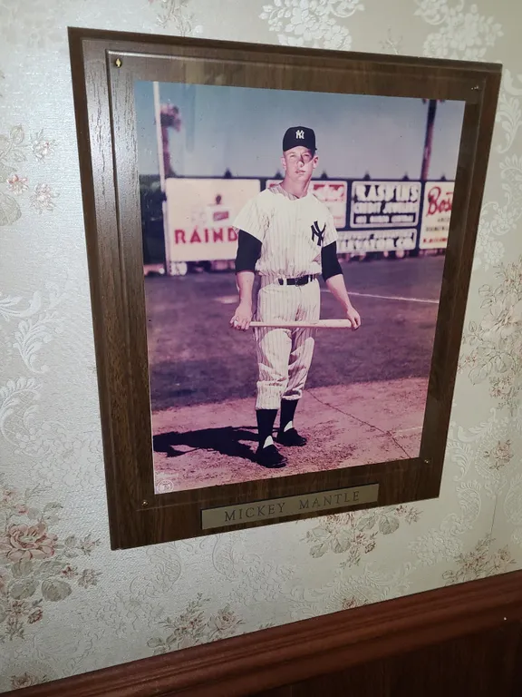 Mackey mantle New York Yankees framed photo