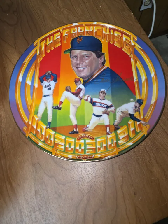 1989 Collectors 10" Plate TOM SEAVER "THE FRANCHISE" SPORTS IMPRESSIONS