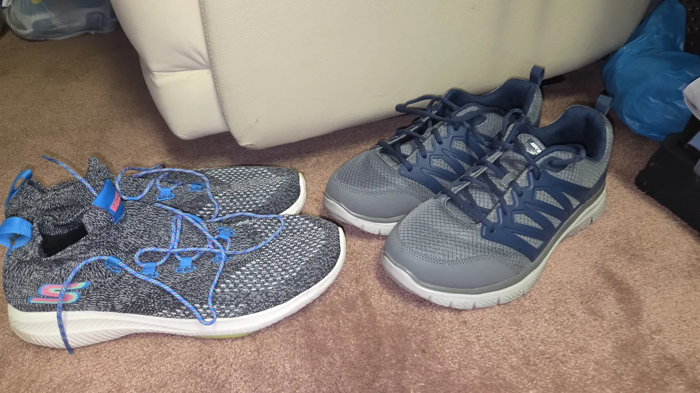 2 pairs of 10.5 Sketcher shoes
