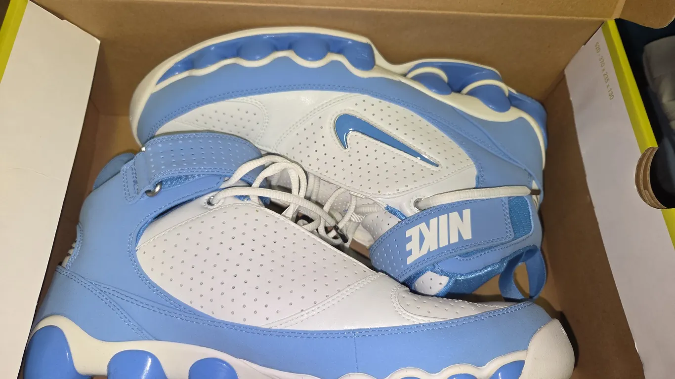 Nike Shox 2007 Mens LeapTransition Basketball Hi-Top Blue/White Size 10.5