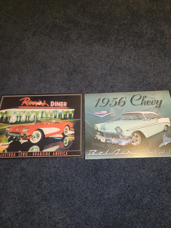 2 Chevrolet metal posters