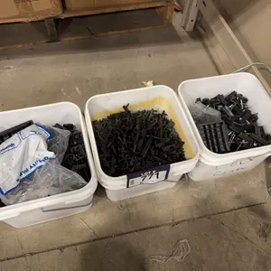 Lot of (3) Tubs of Asst. Decking Fasteners Including Clips, Screws, etc.