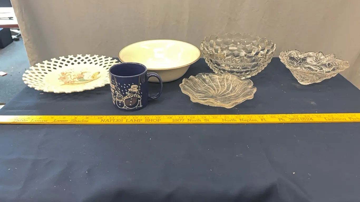 Bowls, plate, and mug